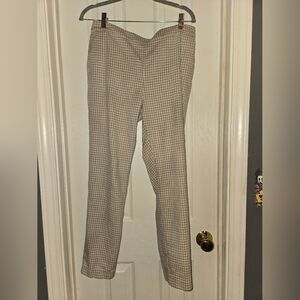 Sezane Chic Checkered Straight Trousers